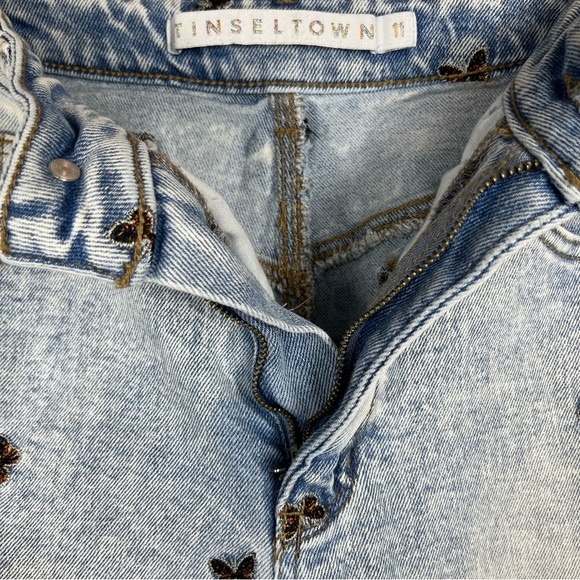 Tinseltown Jeans Tinseltown Butterfly Deconstructed Mom Jeans Size